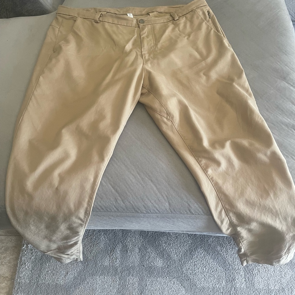 Men's ABC Lululemon Tan Pants Sz 38 5 Pocket
